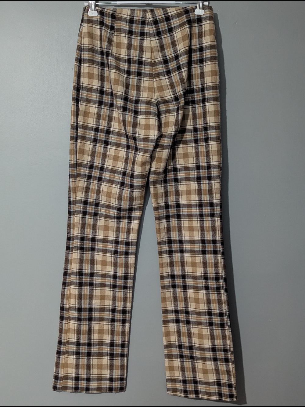 90s Grunge Vintage Junior Plaid High-Rise Straight Leg Pants Dark Academia - Picture 6 of 12